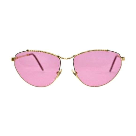 Porta Romana Gold Frame Sunglasses with Pink Lenses main image 7